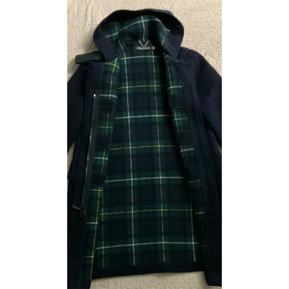 RARE Vintage 80s Brooks Brothers Wool Hooded Duffle Coat 44 , size XL - Picture 5 of 11